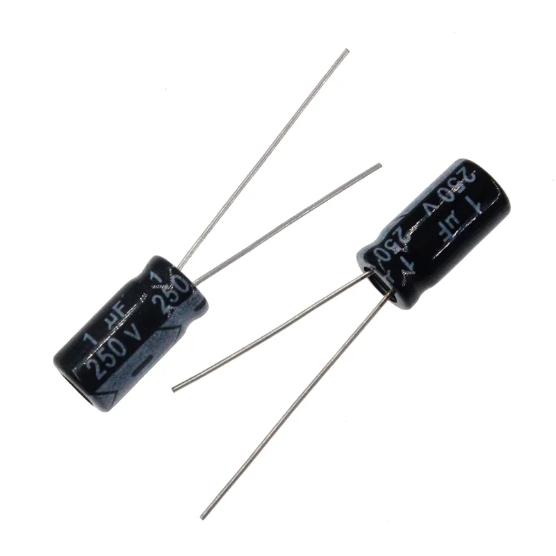 

50pcs 1uF 250V 1MFD 250Volt Aluminum Electrolytic Capacitor 5*11mm Radial 1mf250v 1uf250v 250v1mf 250v1uf