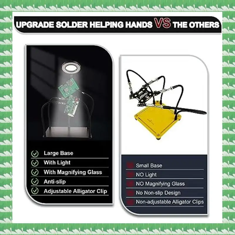 Soldering Tool With 3 LED Magnifying Lights PCB Holder 4 Flex Arm Soldering Stations For Electronic Soldering Repair Jewelry