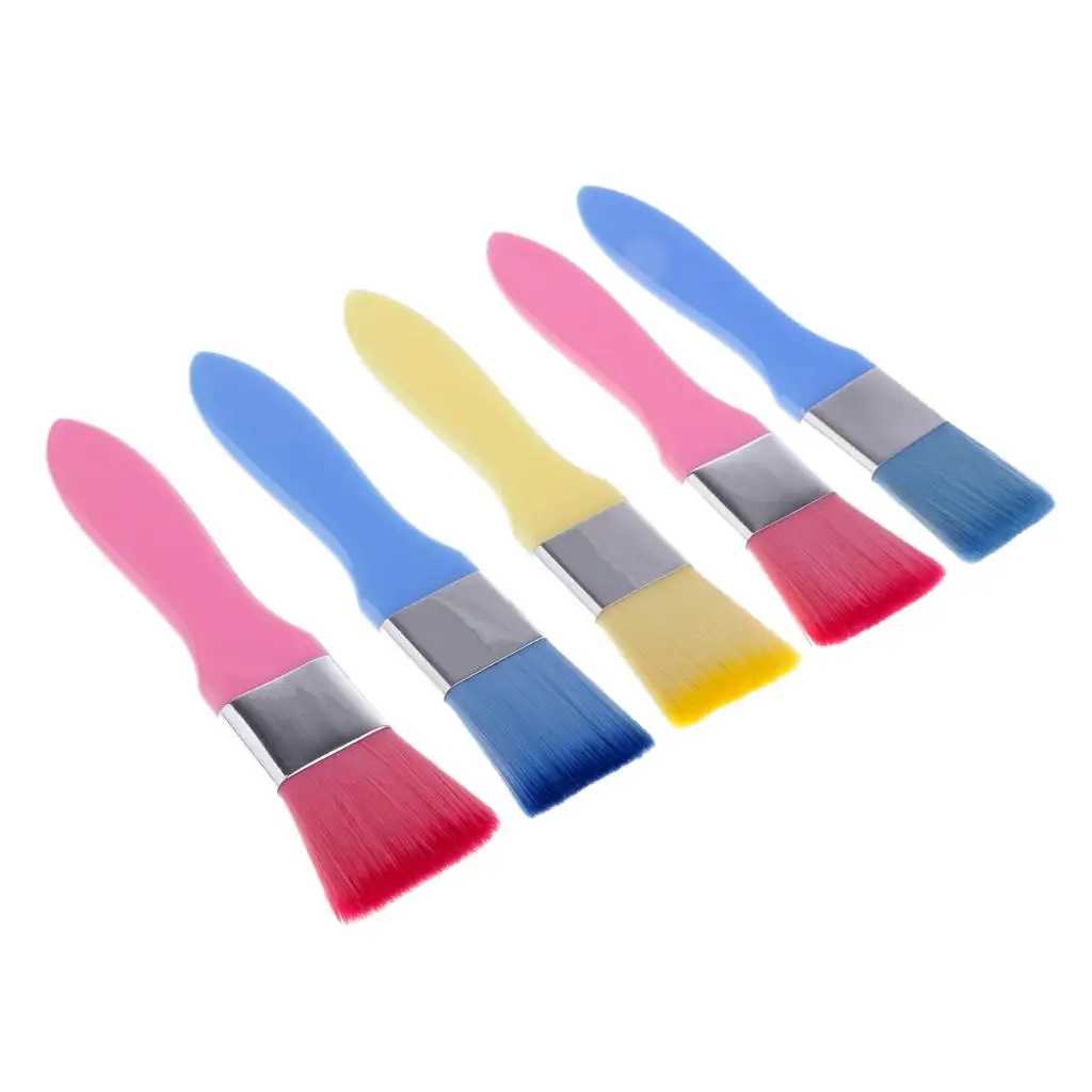 Set di Pennelli per Maschere Viso e Burro Corpo con Manico in Plastica - Kit Pennelli Trucco per Skincare