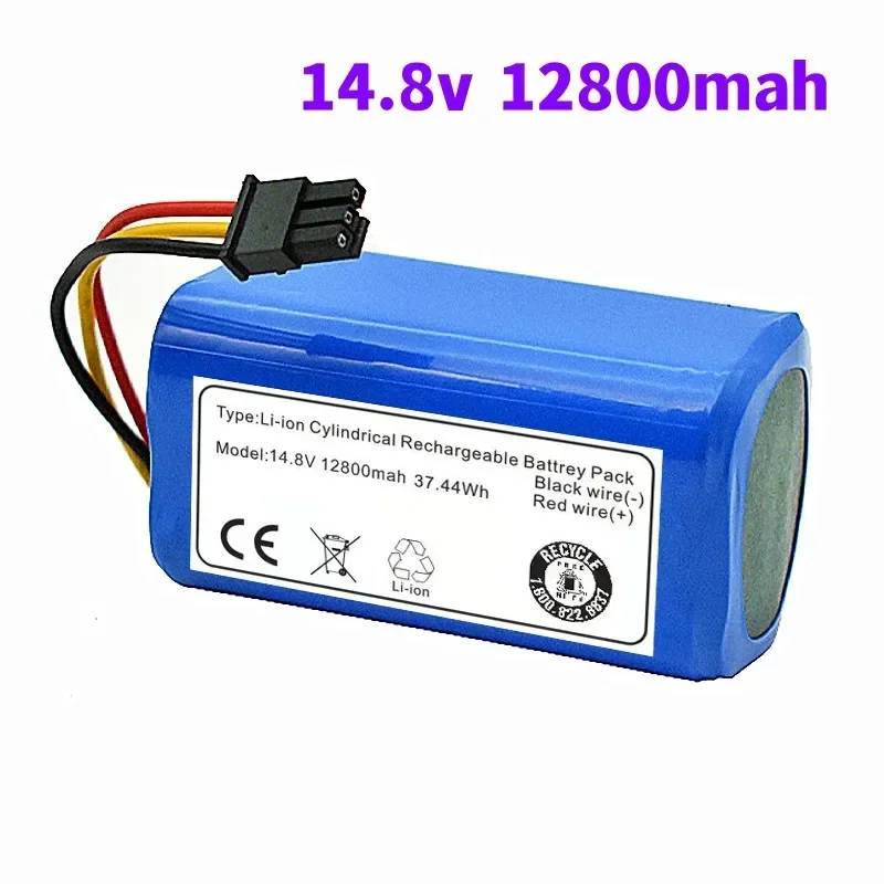 

14.8v 12800mah robô aspirador de pó bateria para qihoo 360 s5 s7 s7pro t90 x9 aspirador de pó robótico baterias substituição