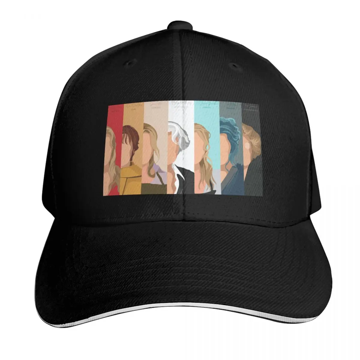 7 faces of Meryl Streep - Minimalist Baseball Cap Contrast Two Tone Brim Snapback Flat Bill Strapback Dad Hat