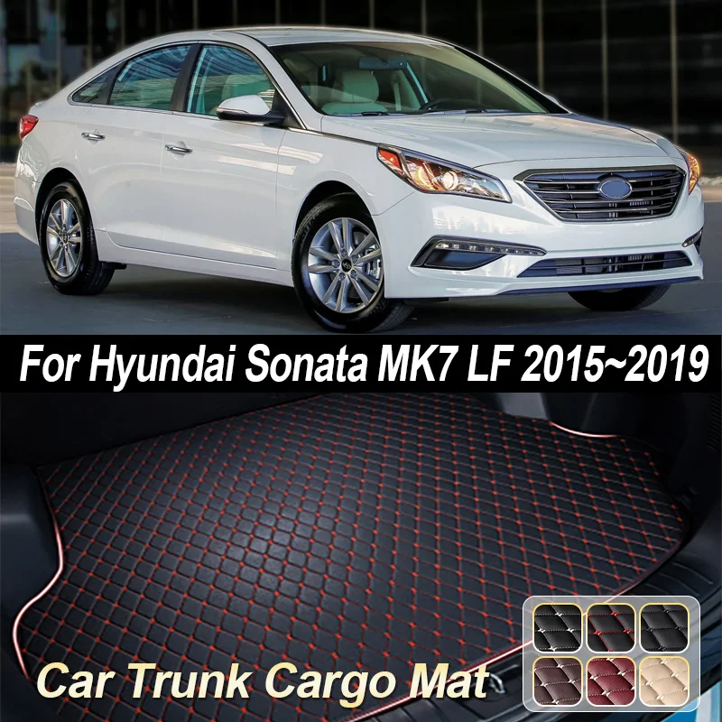 

Для Hyundai Sonata MK7 LF 2015 ~ 2019 2018 коврик в багажник автомобиля кожаные коврики для багажника подушка для хранения коврик аксессуары для интерьера