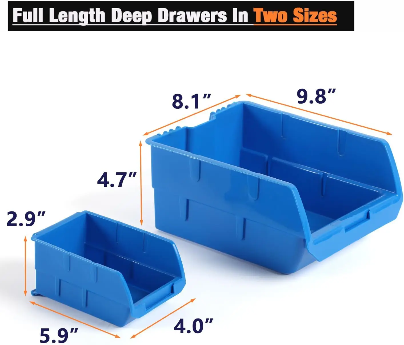 Rak Penyimpanan Dinding, Rak Suku Cadang 10 Tempat dengan 3 Rel (Biru)
