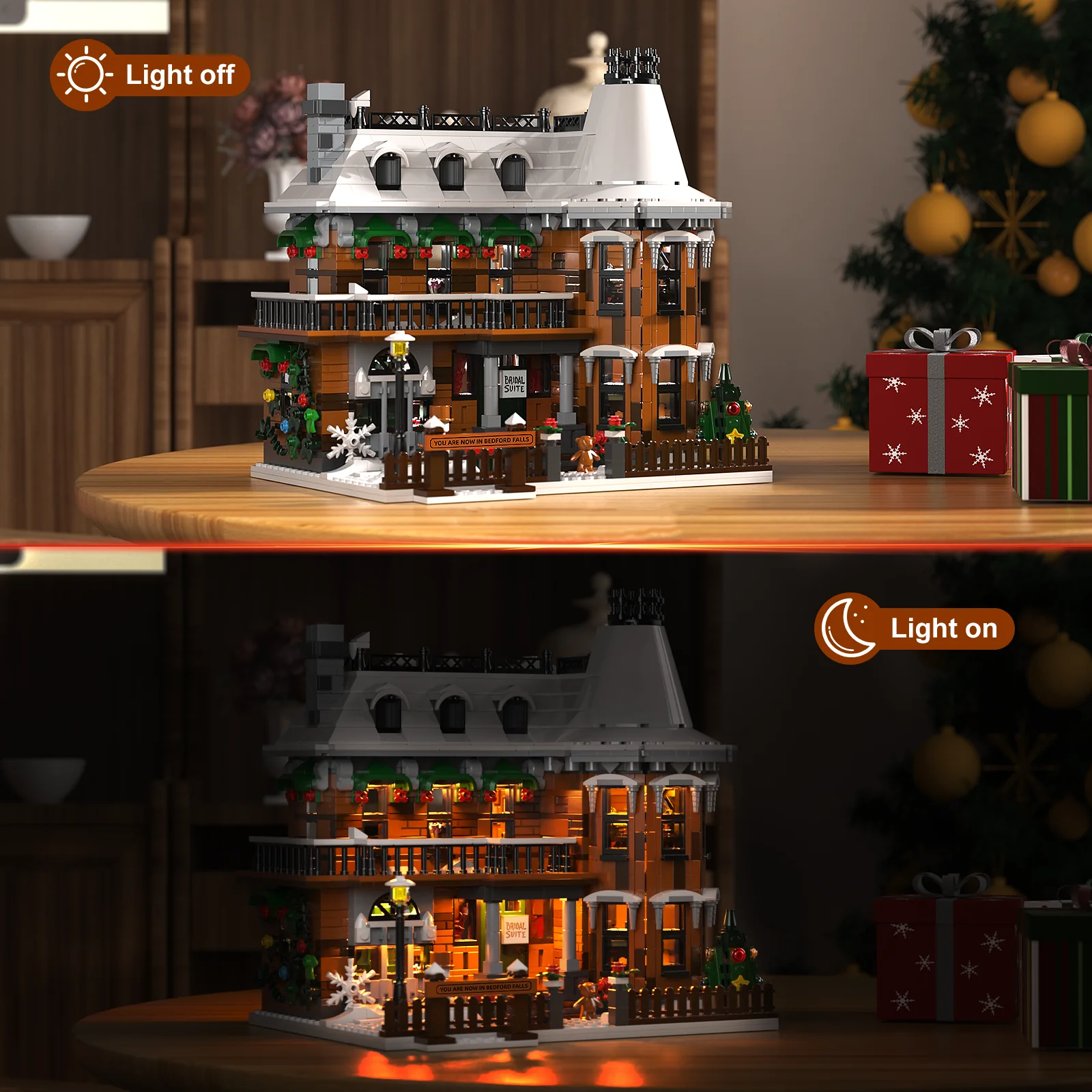 

Набор строительных блоков Wonderful Life House, рождественские праздники, снежный дом, кирпичи, подарки для друзей, семьи (1549 шт.)