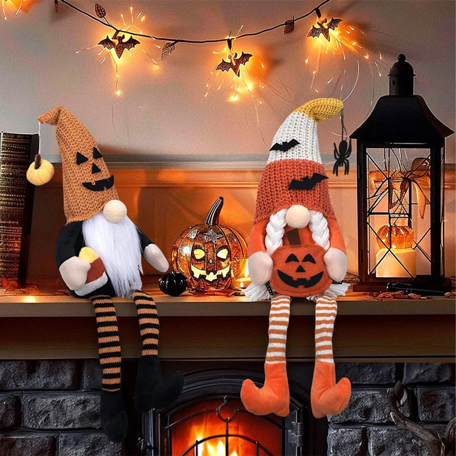 Gnome Halloween Decor Ornaments Halloween Long Leg Faceless Plush Doll for Home Kids Gift Party Supplies