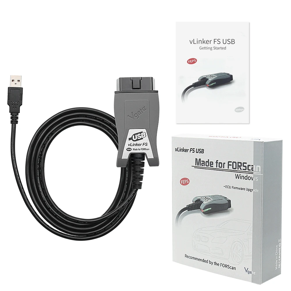 

Профессиональный Vgate VLinker FS ELM327 USB для Ford FORScan OBD2 автомобильный диагностический сканер для Mazda автоматический MS CAN