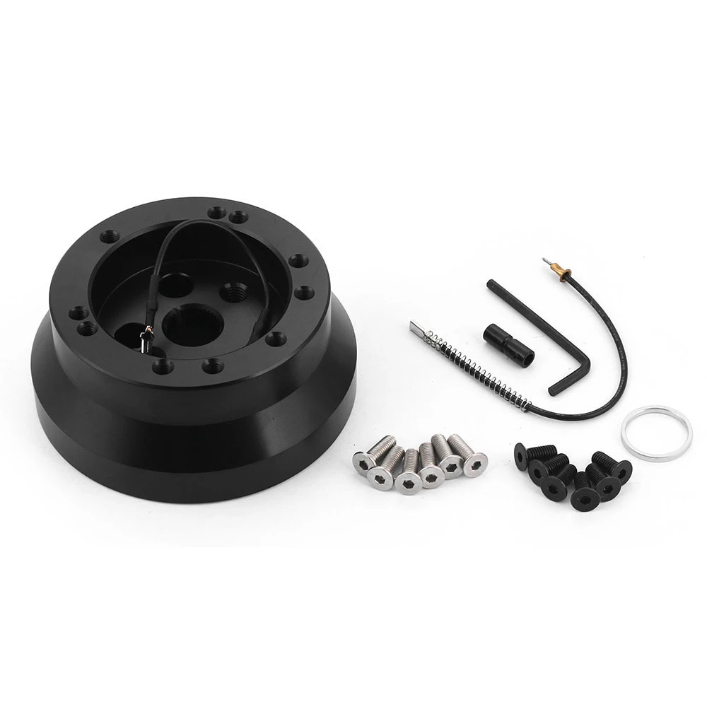 Universal Polished Short Hub Adapter for 5 & 6 Hole Steering Wheels – Quick Release Compatible