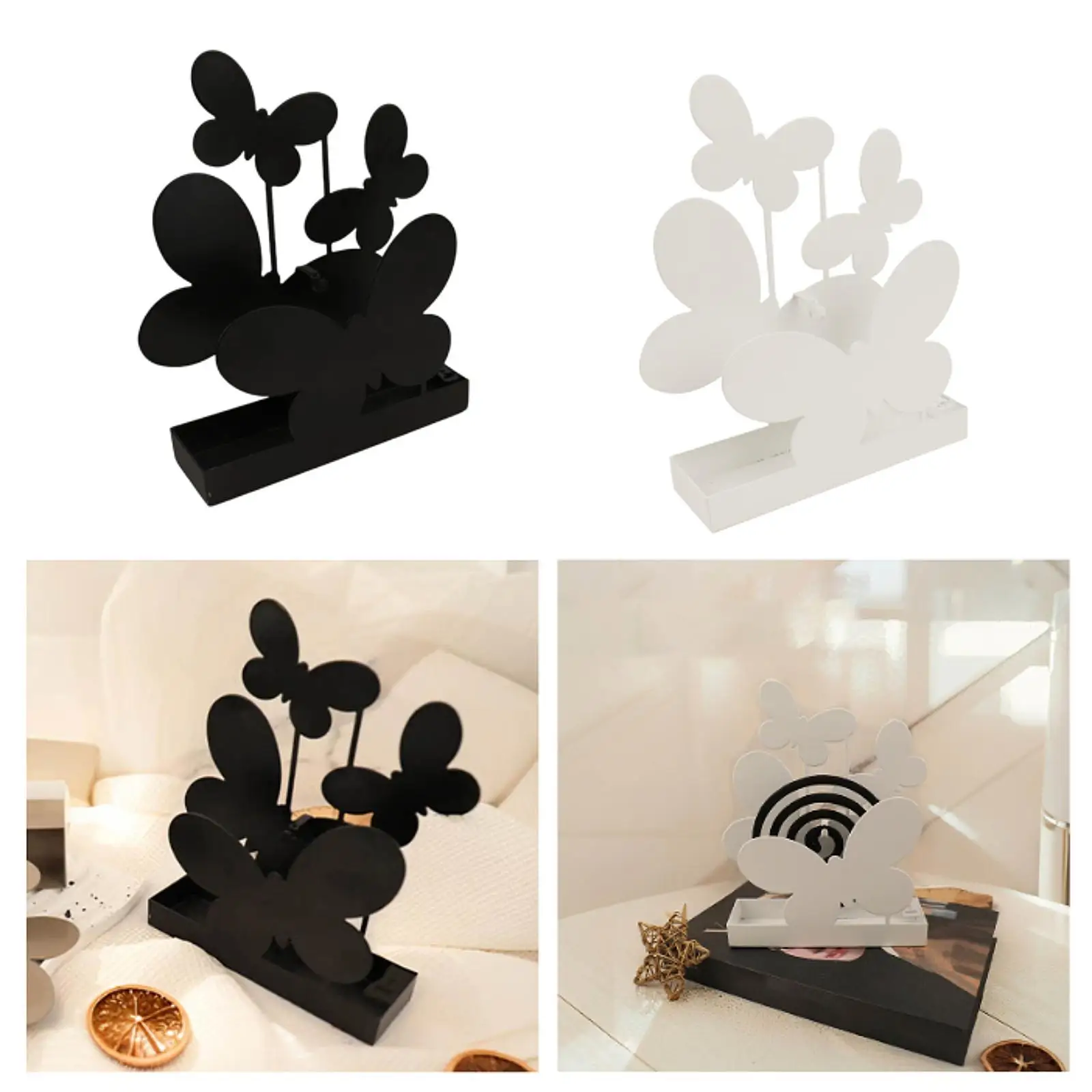 Butterfly Shaped Fly Coil Holder Incense Burner Easy to Carry & Store Coil Burner Incense Stick Stand for Hotel Living Room