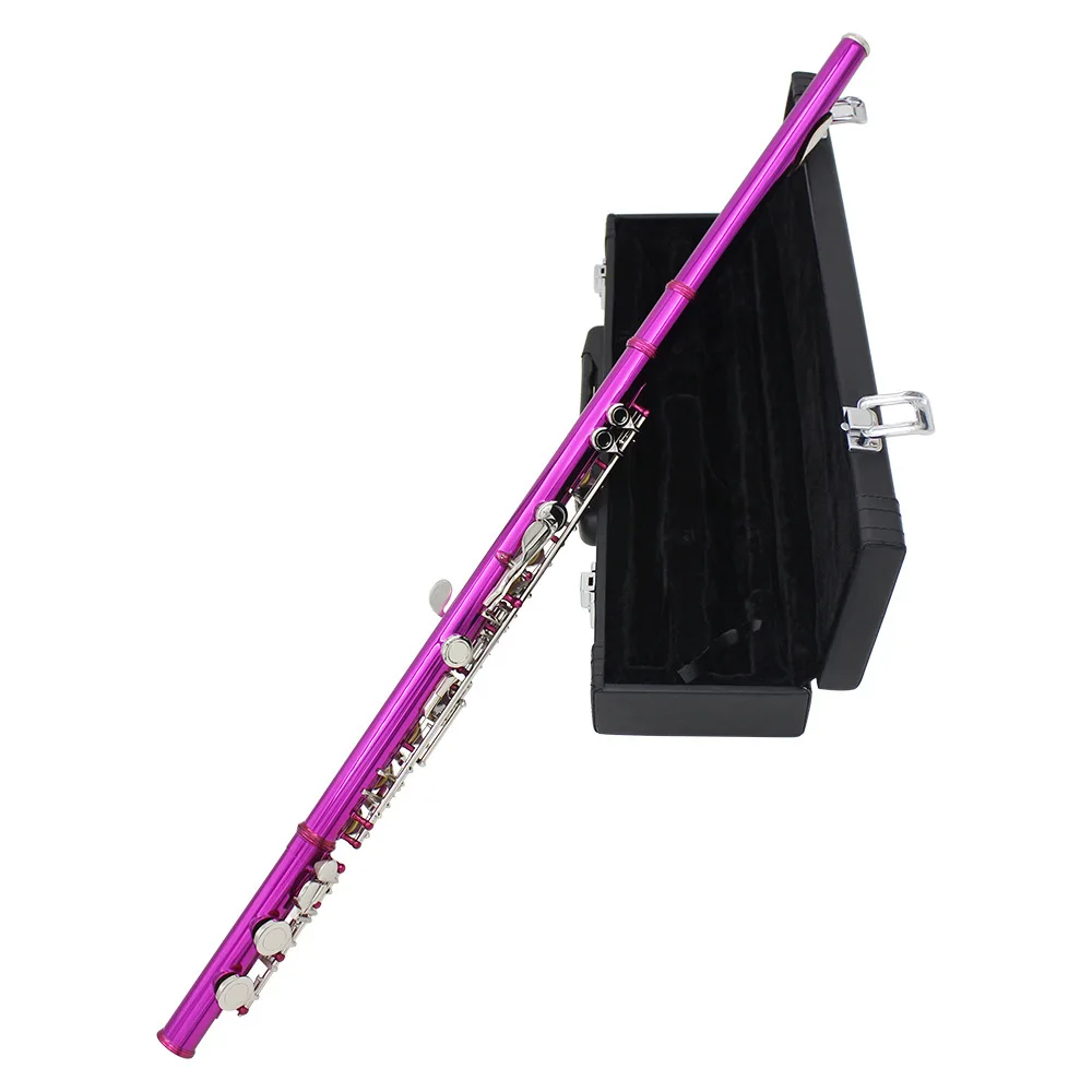 LADE 16 Hole C Color Flute E Key for Children Students Adults Professional Western Instrument Music Play