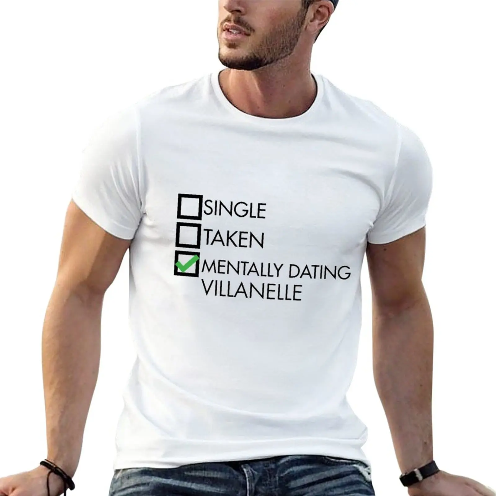 MENTALLY DATING VILLANELLE T-Shirt plain Short sleeve tee animal prinfor boys Men's t shirts