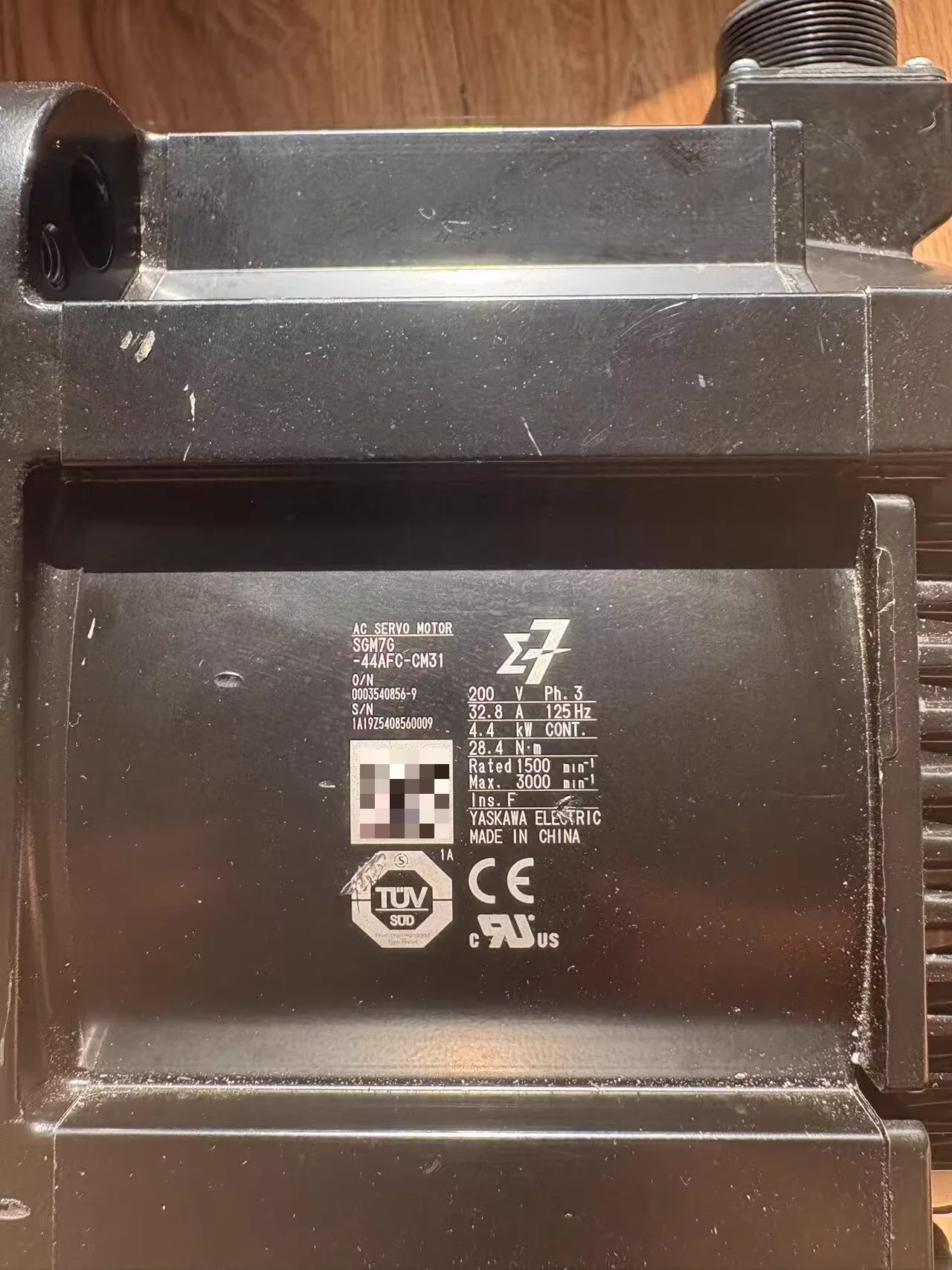 SGM7G-44AFC-CM31 Second hand servo motor test OK,