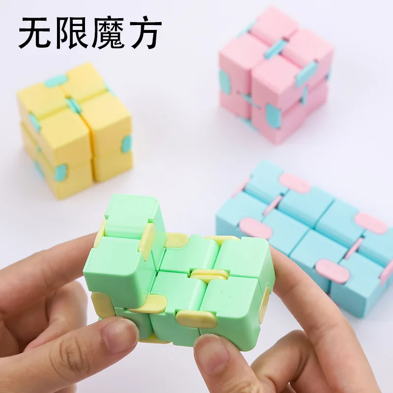 2x2 Magic Cube Creative Infinity Cube, Macaron Candy Color Fidget Toy, Finger Stress Relief Gift for Kids & Adults