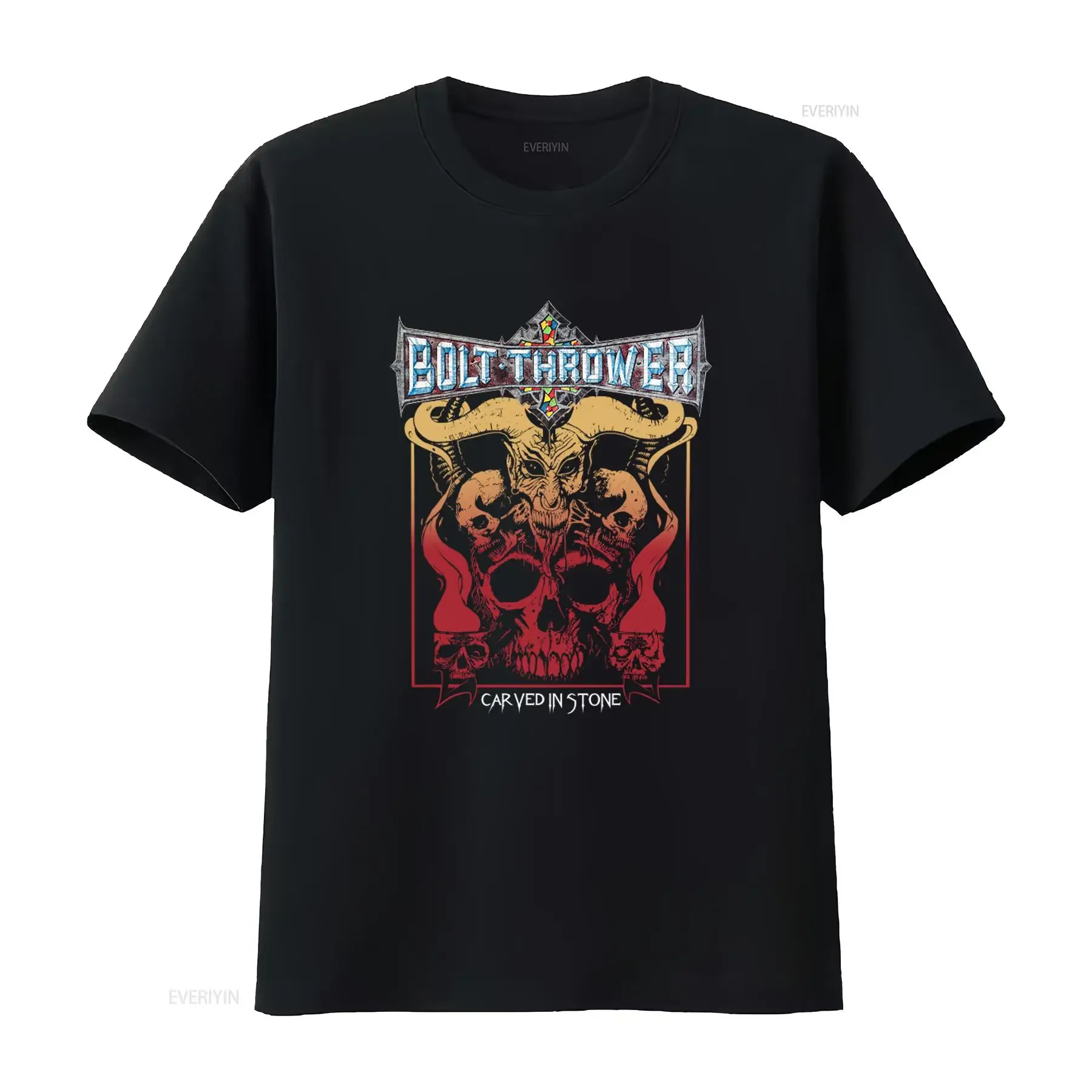 2010s Bolt Thrower Carved In Stone Tour T Shirt Small Size Heavy Metal Band Design vintage Washed Stylish Slightly Stretched
