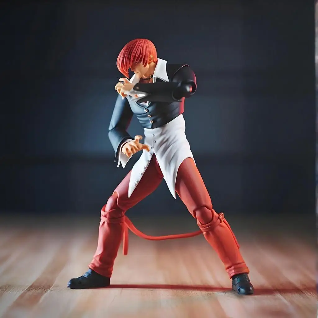 نموذج شخصية أش كريمسون القابل للعب من KOF98، لعبة تذكارية من سلسلة ستريت فايتر، دمية قتالية كلاسيكية للزينة #1