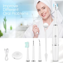 Electric Dental Calculus Remover Dental Cleaning Device Teeth Cleaner Tooth Whitening Irrigator Reduce Tartar Scaler Teeth Care