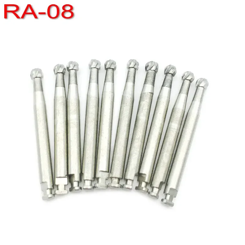 10Pcs Dental Tungsten Steel Carbide burs For Low Speed Latch Type RA-05 RA-06 RA-07 RA-08 RA-35 RA-702