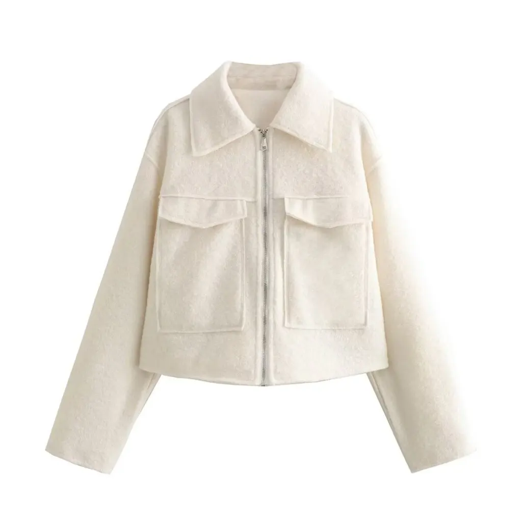

Women's Soft Tweed Short Jacket Coat Spring Street Fashion Clothing