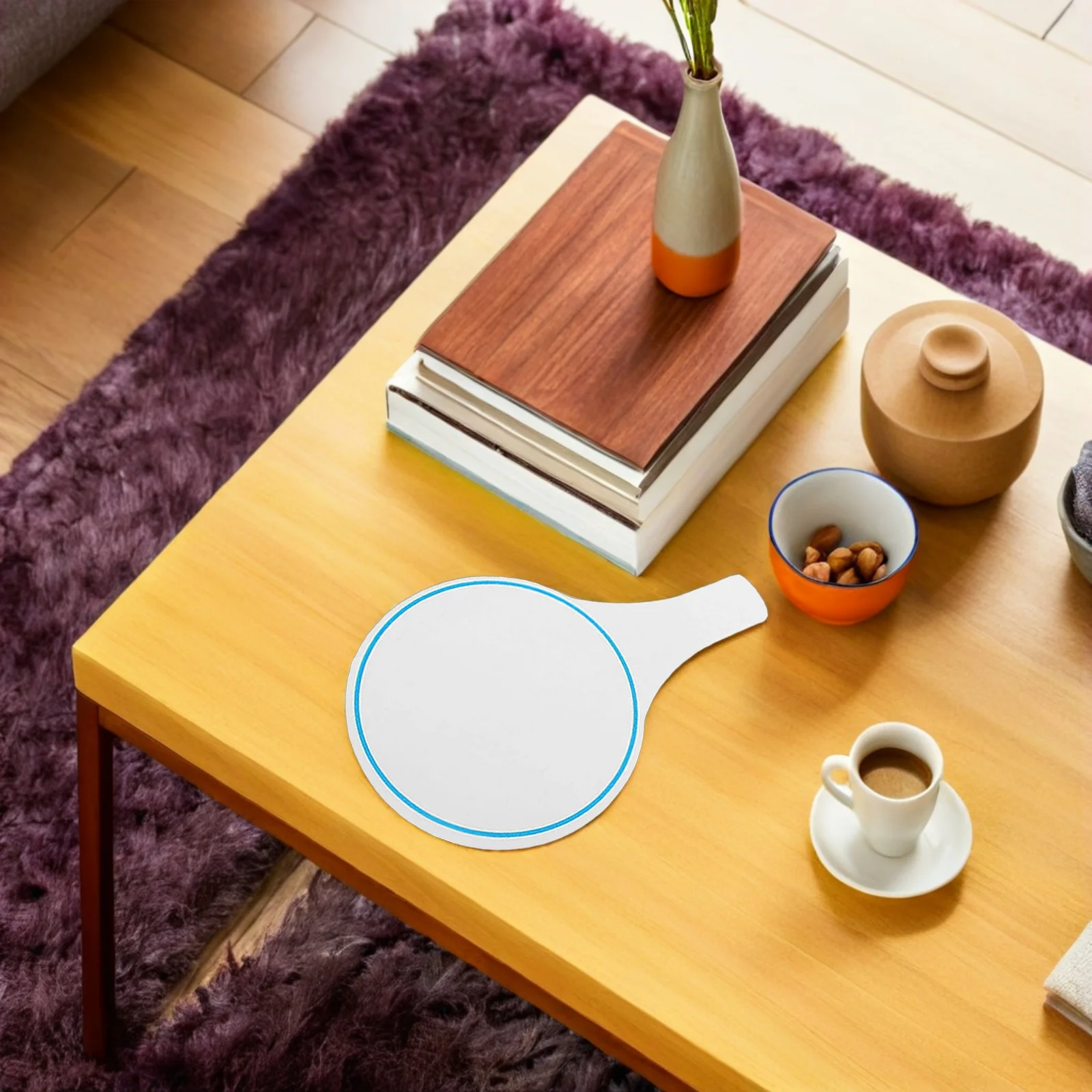 

2Pcs Handheld Whiteboard Single Sided Mini Dry Erase Paddles for DIY Use Auction Paddles White Boards Dry Erase