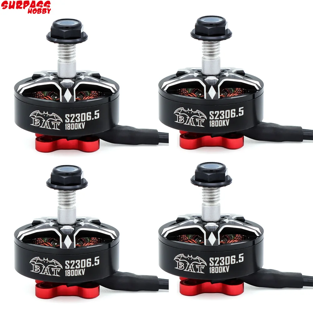 

4x Surpass Hobby Bat S2306.5 2500KV 1800KV 6S Brushless Motor 4mm Alloy Shaft for RC FPV Racing Drone