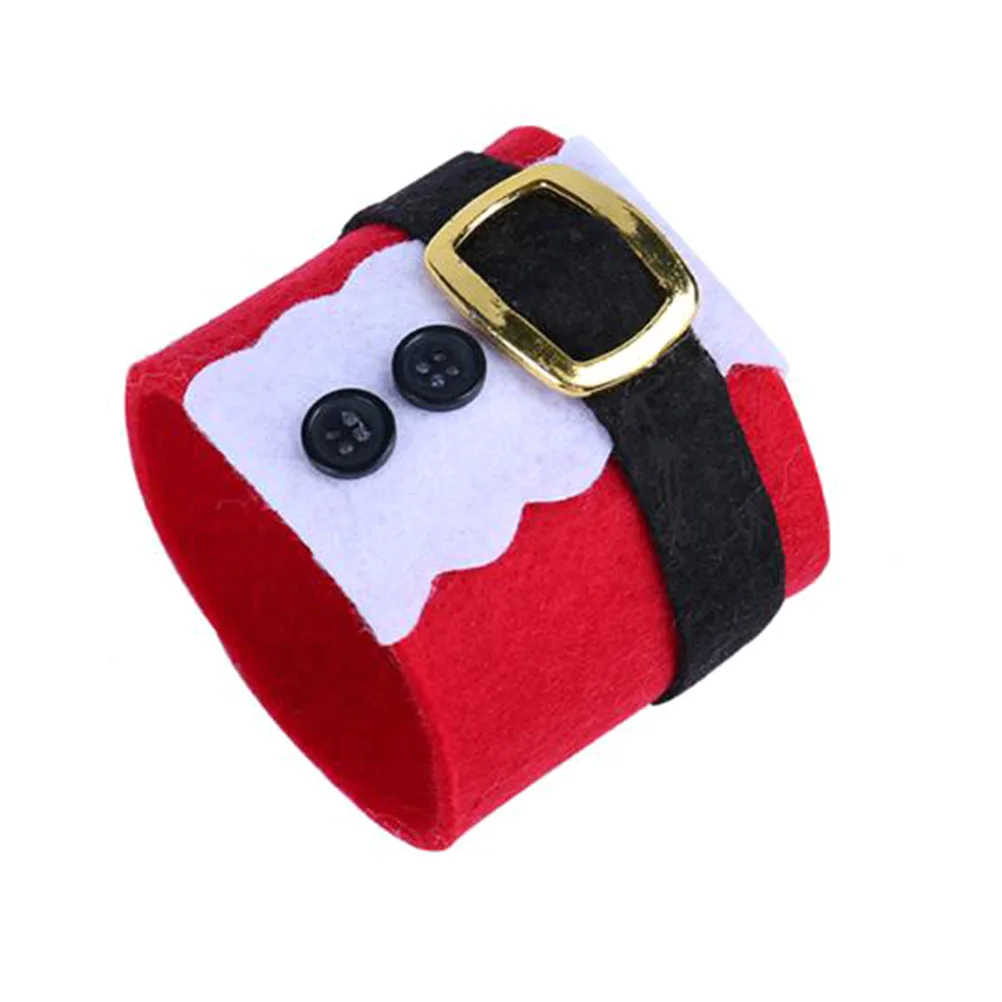 

4 Pcs Christmas Napkin Rings Golden Napkins for Table Holders Towel Round Party Serviette Buckle