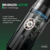 Dragonhawk X5 무선 배터리 문신 펜 4.0mm 스트로크 LED 디스플레이 브러시리스 모터 바디 아트 영구 화장 기계 3