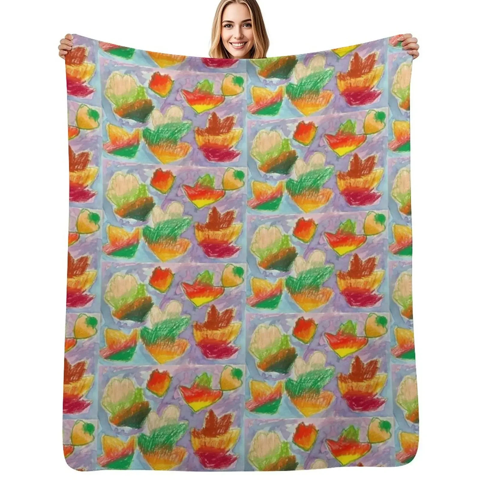 

Fall Leaves Throw Blanket Large Decoratives Sofa Blanket