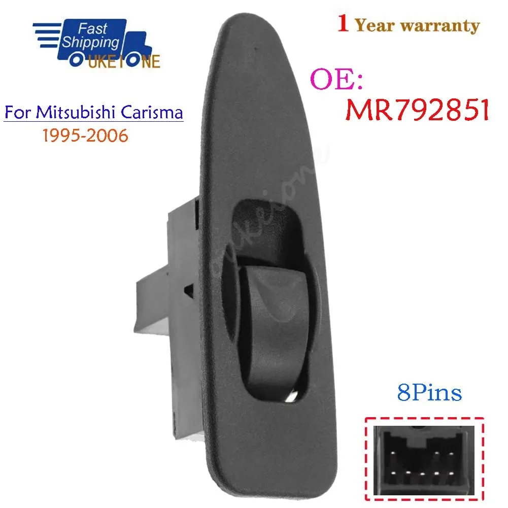 

MR792851 для Mitsubishi Carisma 1995-2006, левая и правая кнопка переключения электрического окна со стороны пассажира с 8-контактными автомобильными аксессуарами