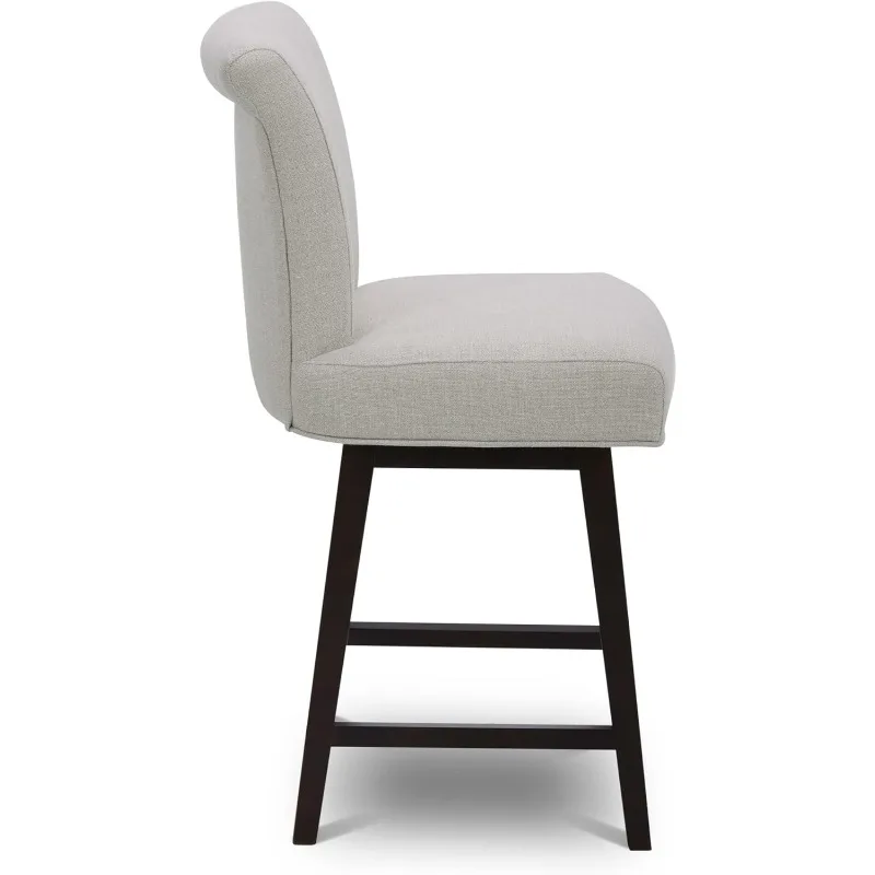 Modern 26" Counter Height Swivel Barstool, Upholstered Bar Stool,Performance Fabric Swivel Stool