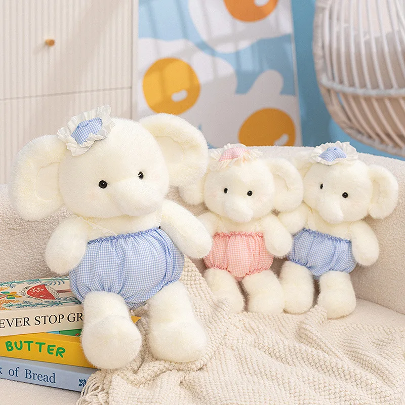 

Kawaii Little Elephant Plush Toy Soft Stuffed Animal Cute Fluffly Long Nose Ele Baby Appease Sleeping Dolls Hug Pillow Kids Gift