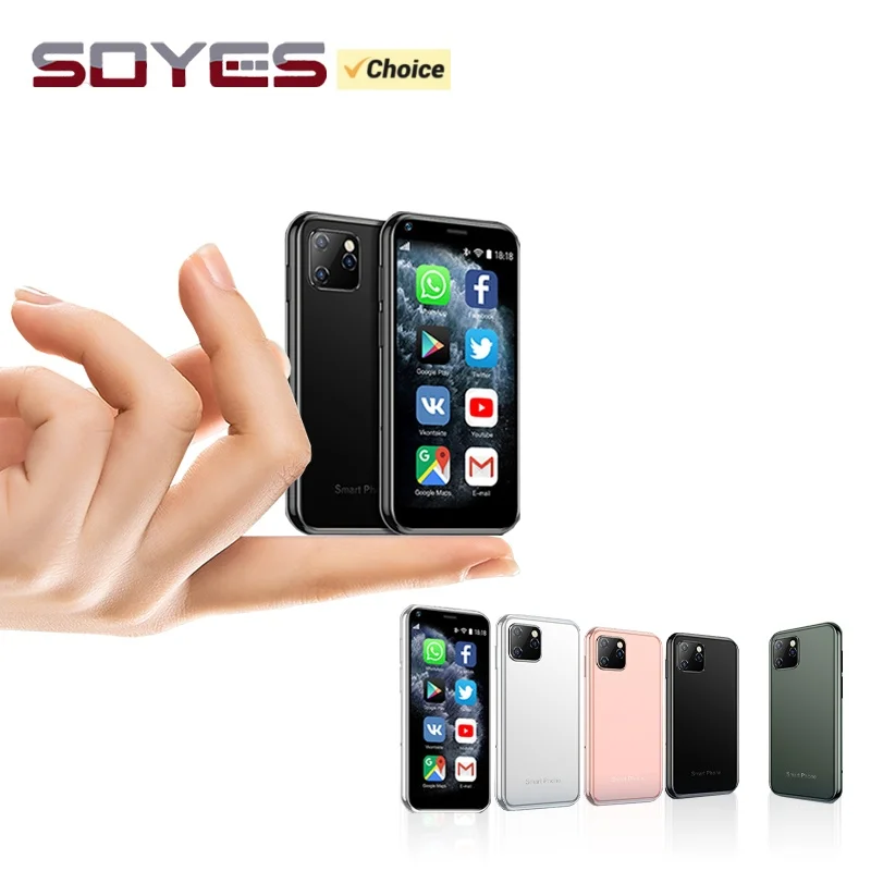 SOYES XS11 هاتف ذكي صغير رخيص 2.5 بوصة 1 جيجابايت رام 8 جيجابايت روم رباعي النواة WCDMA 3G 2MP ثنائي الشريحة أندرويد بطاقة صغيرة الهاتف المحمول