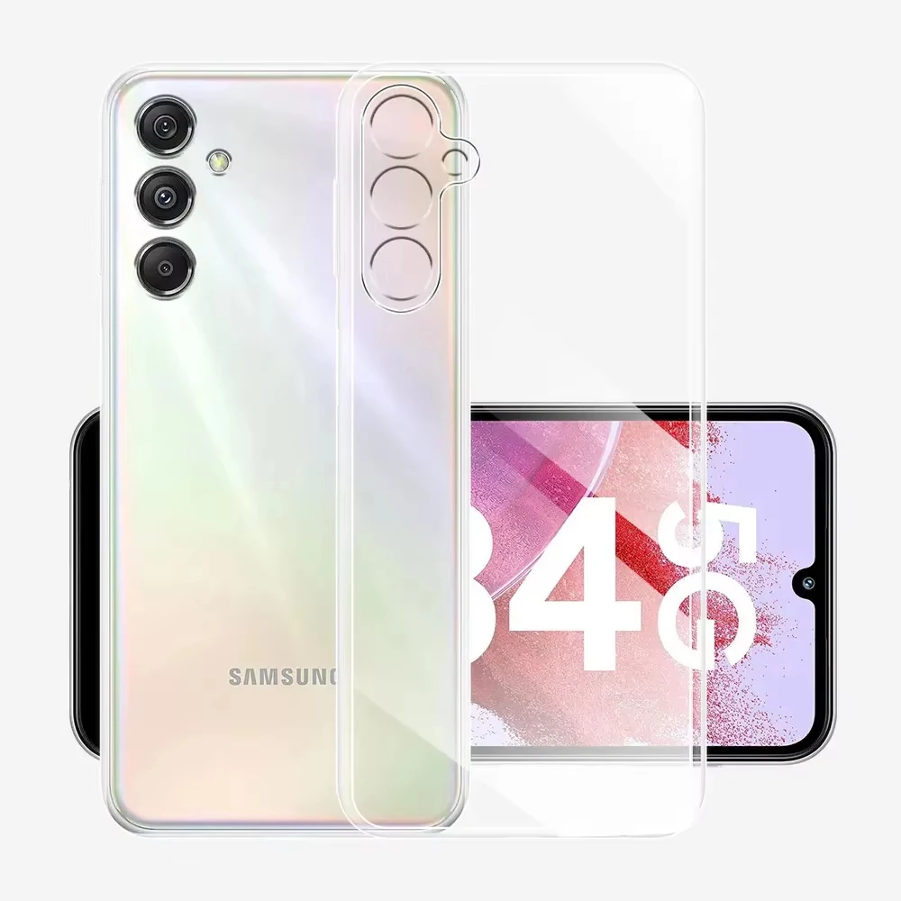 Full Soft Silicon Case For Samsung Galaxy S21 S20 FE S24 Ultra S23 S22 Plus A55 5G A54 A53 A52  A35 A34 A33 A32 Clear Back Cover image 3