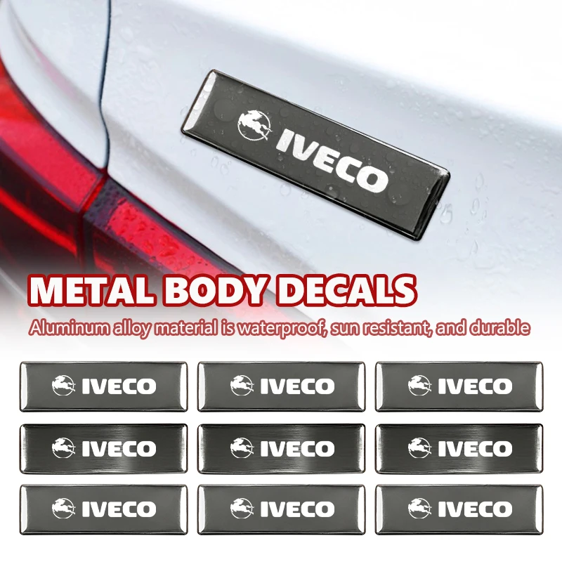 Car Styling Logo Sticker Metal Badge Emblem Decorative Decal For IVECO Daily Van Chassis Cab e-Daily Eurocargo 4x4 T-Way Rigid