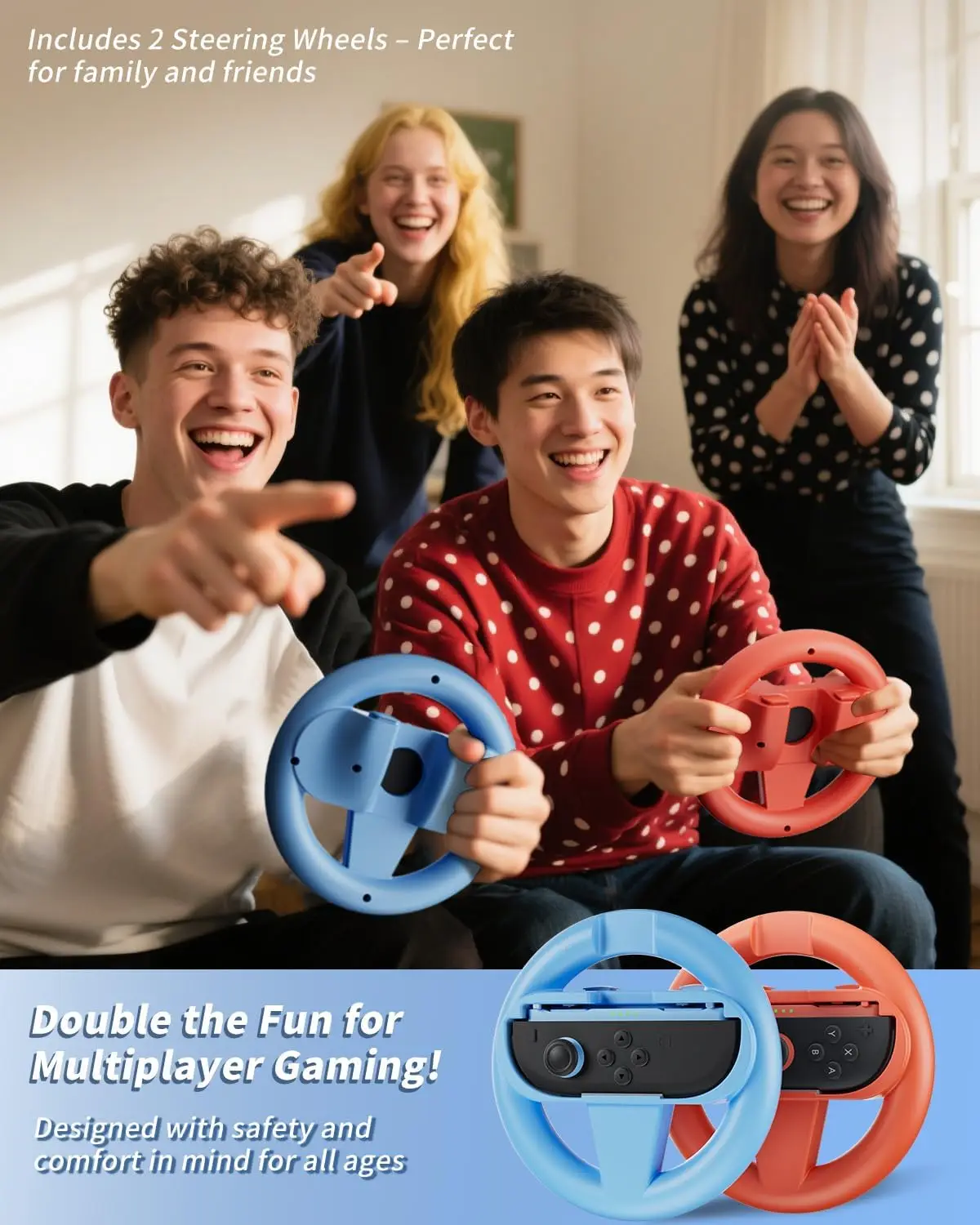 2 Pack Steering Wheel Grips For Switch 2 Joy-Con Left&Right Controller Bracket Stand Holder For Switch 2 Joy-con Accessories image 6