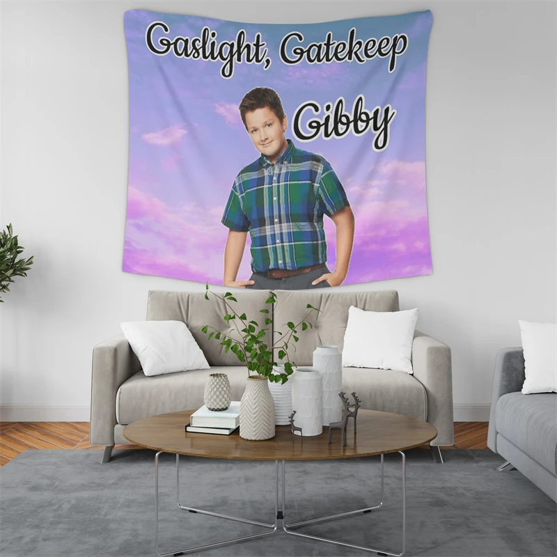 Gaslight Gatekeep Girlboss Girl Boss Gibby iCarly Tapestry Hanging Decor Home Decoration for Wall Mural Living Bedroom Room