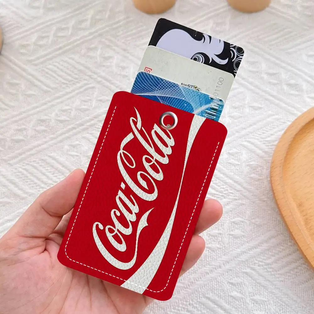 C-Coca C-Cola PU Zacht leer Rechthoekige sleutelkaarthouder 