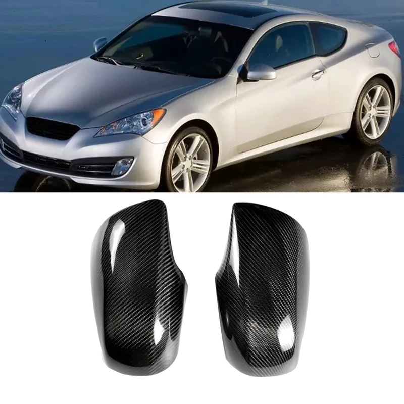 Car Carbon Fiber Rear View Mirror Cover Without Light For Hyundai Genesis Rohens Coupe 2008-2016 Wing Mirror Shell