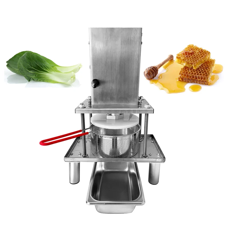 110/220V Deoiler Squeezer Commercial Juice Press Stainless Steel Pneumatic Grape Honey Juicer Vegetable Dehydration Machine