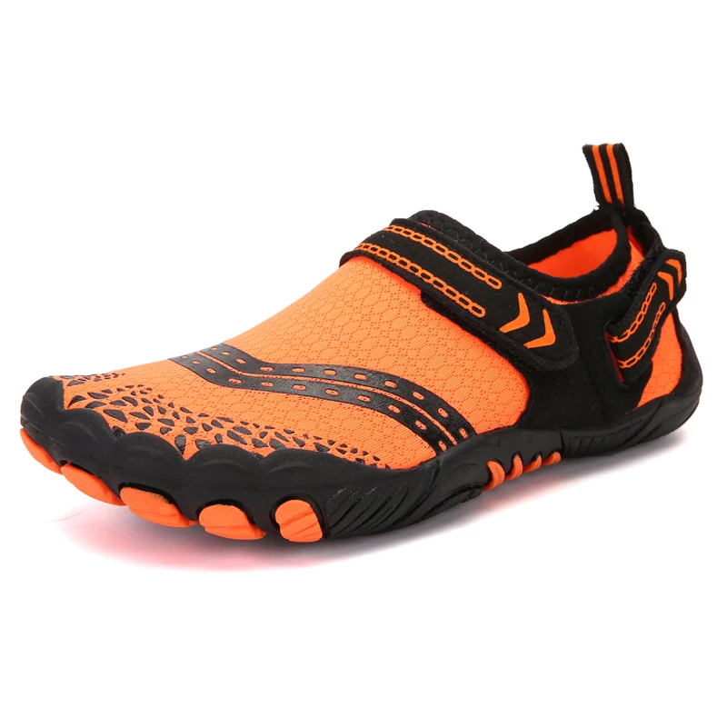

HKDQ Five Fingers Water Shoe Magic Strap Non Slip Lightweight Beach Shoes for Men Women Kids Size 28-46 Summer Swimming Footwear