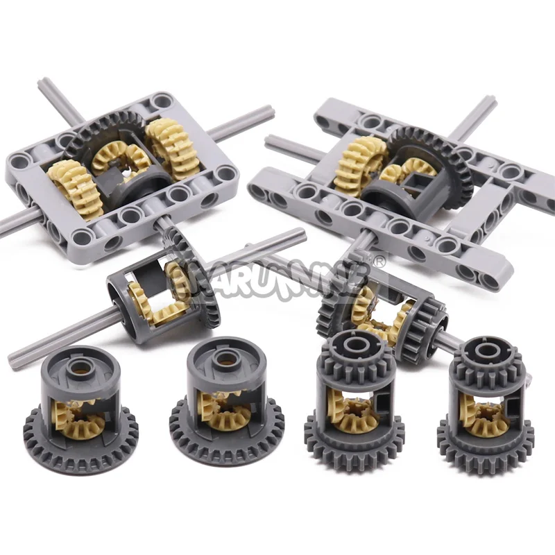 MOC – blocs de construction d'engrenages différentiels de haute technologie, pièces pour la technologie, roues de briques mécaniques 62821 65414 6573 6589 64178 64179