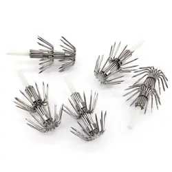 5Pcs Stainless Steel Double Layers Umbrella Squid Cuttlefish Octopus Fishing Hooks Jigging Fishhook Wholesale Fishing Accessorie