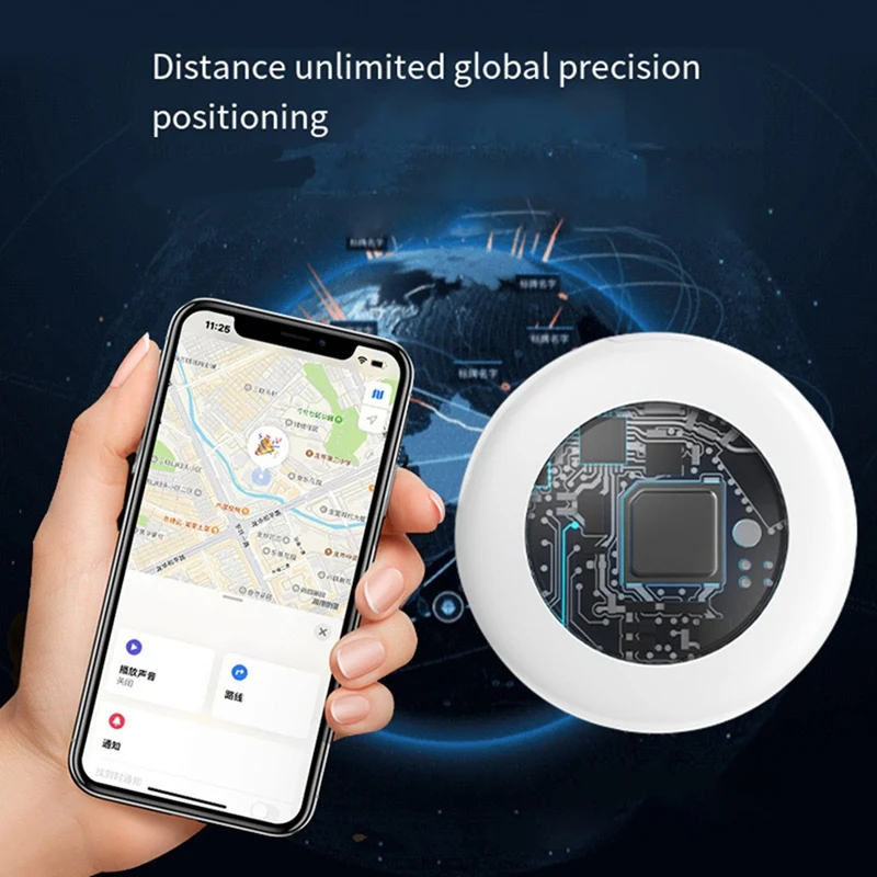 جهاز تعقب بلوتوث GPS Airtag يعمل الذكي لأجهزة Apple Find My Global Network Key Finder Air Tag مع حافظة لهاتف IOS للحقائب