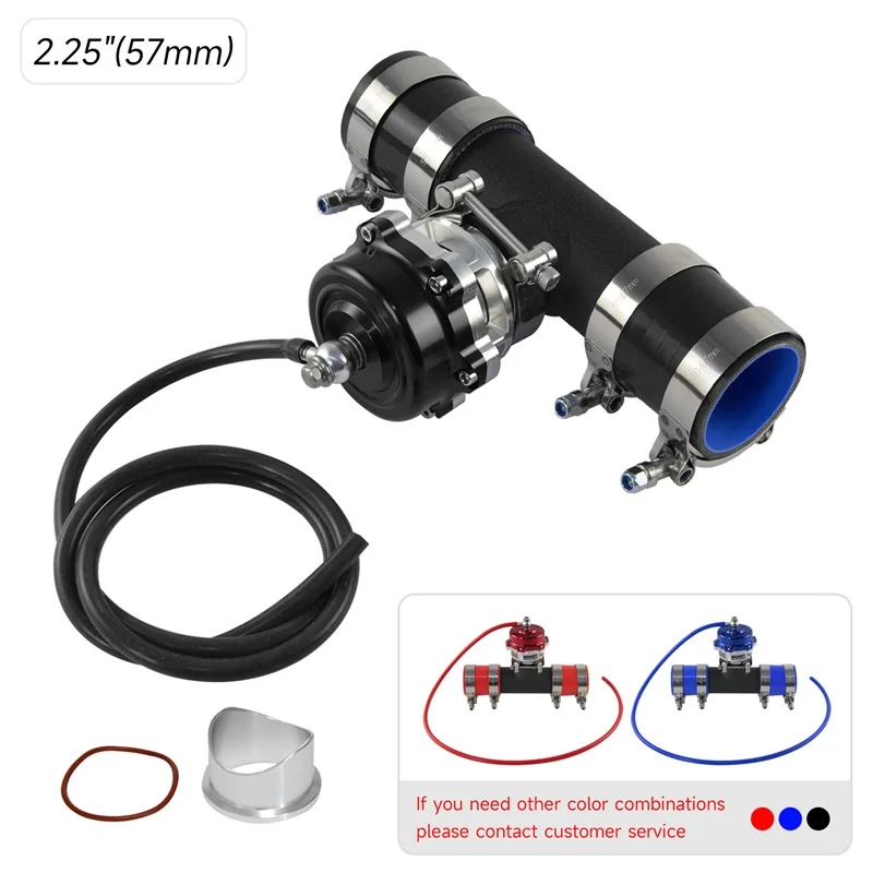 

50 мм, 35 фунтов на квадратный дюйм, 57 мм * 150 мм, турбовыдувной клапан, адаптер BOV, зажим и фланцевая труба с наружным диаметром 2,25 дюйма