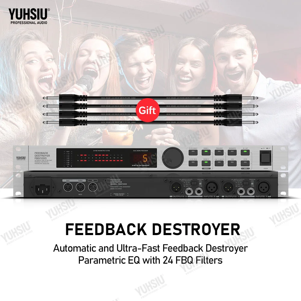 YUHSIU Professional Automatic And Ultra-Fast Feedback Destroyer Performance Stage Automatic Anti-Howling Mic Frequency Shifter