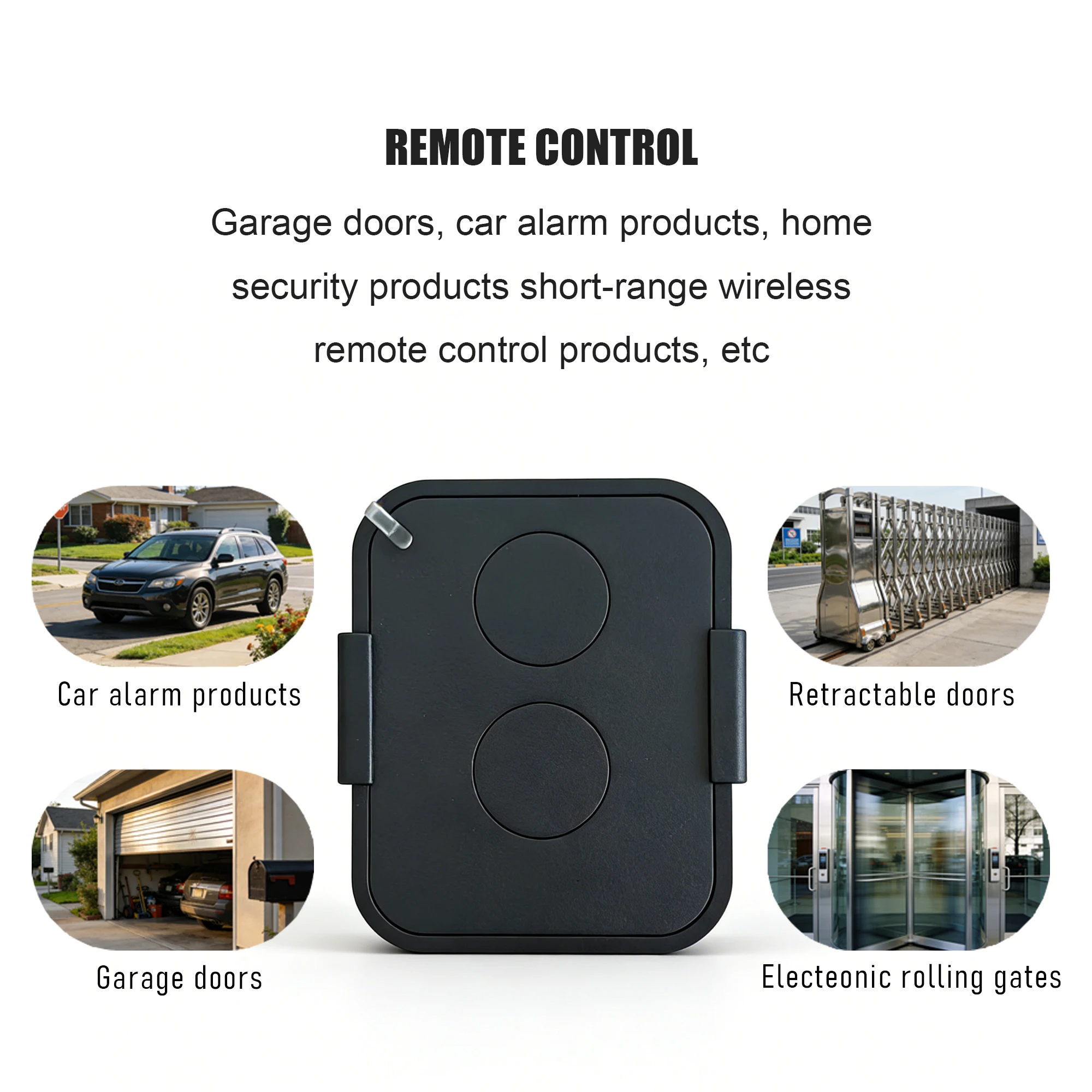 One-Click Pairing Garage Door Remote, 2/4-Button 433MHz Rolling Code Control, Compatible with ERA ONE INTI & FLORS FLO2RS/FLO4RS