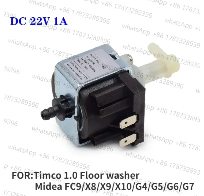 Bomba electromagnética de 22 V CC y 22 W 1 A para fregadora de suelos Timco 1.0 FC9 X8 X9 X10 G4 G5 G6 G7, piezas de repuesto para fregadora de suelos