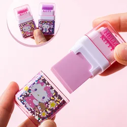 Sanurgente-Gomme à rouleau Hello Kitty pour étudiants, fournitures scolaires et de bureau, gomme en caoutchouc, dessin animé mignon pour enfants, nouveau, Kawaii, 12 pièces, 24 pièces