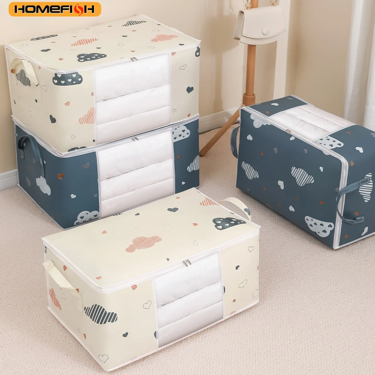 HOMEFISH Quilt Storage Bag Multi-functional Dustproof Moistureproof Large-capacity Clothes Storage Bag Home Moving Organising