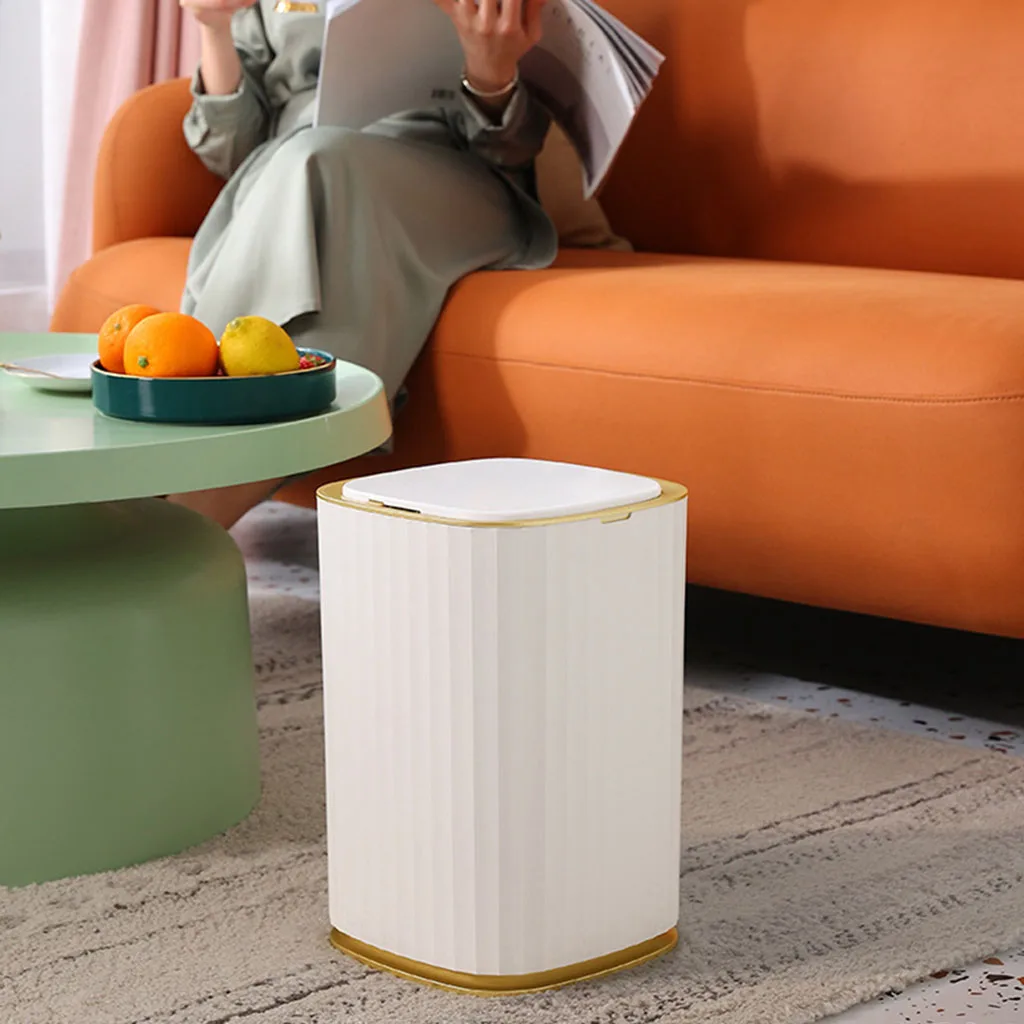 Smart Sensor Trash Can For Kitchen Bathroom Living Room Toilet Automatic Induction Waterproof Trash Bin with Lid 7/10/12L