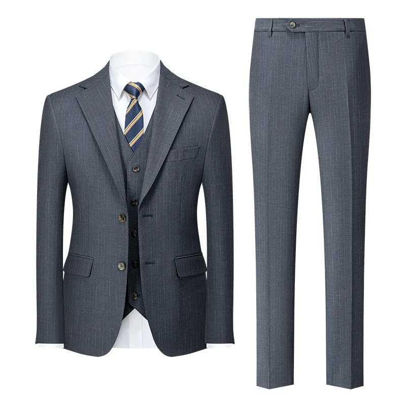 

072608 Men's suit Korean version of leisure business three-piece set