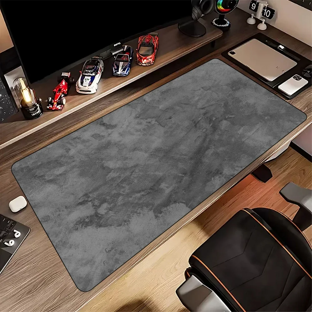 لوحة ماوس مكتبية كبيرة من سلسلة رمادية مع حواف مخيطة وقاعدة مطاطية غير قابلة للانزلاق وملحقات الكمبيوتر وسجادة ألعاب ممتدة